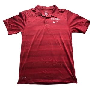 Nike Men's Small Crimson Oklahoma University OU Dri-FIT Polo